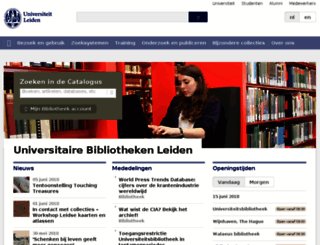 bibliotheek.leidenuniv.nl screenshot