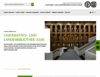 bibliothek.uni-halle.de screenshot