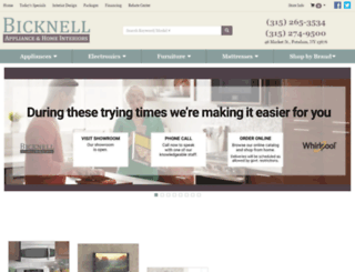 bicknellappliance.com screenshot