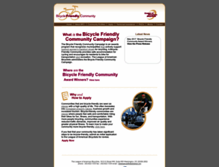 bicyclefriendlycommunity.org screenshot