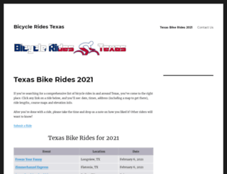 bicycleridestexas.com screenshot