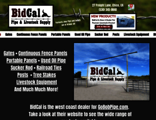 bidcalpipeandsupply.com screenshot