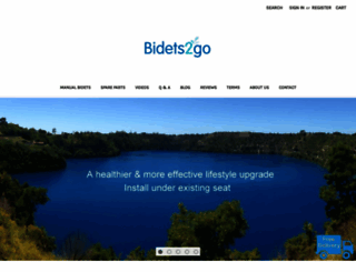 bidets2go.com.au screenshot