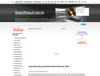 biek.boardresult.net.pk screenshot