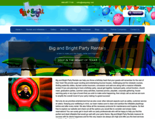 bigandbrightpartyrentals.com screenshot