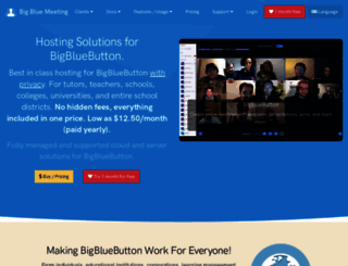 bigbluemeeting.com screenshot