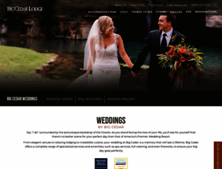 bigcedarweddings.com screenshot