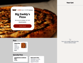 bigdaddyspizzany.com screenshot