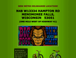 bigfootbikeandskate.com screenshot