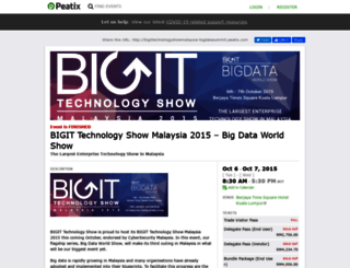 bigittechnologyshowmalaysia-bigdatasummit.peatix.com screenshot