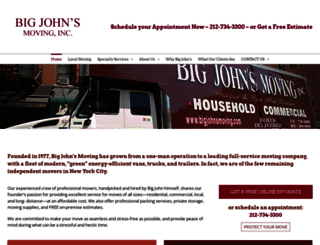 bigjohnsmoving.com screenshot