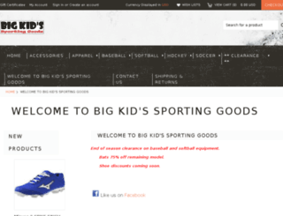 bigkidssportinggoods.com screenshot