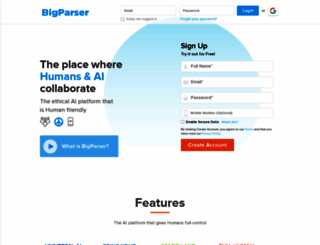 bigparser.com screenshot