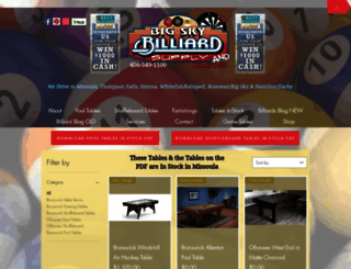 bigskybilliardsupply.com screenshot