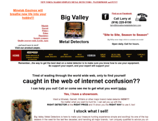 bigvalleymetaldetectors.com screenshot