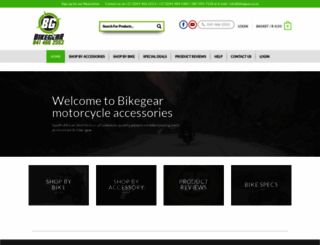 bikegear.co.za screenshot