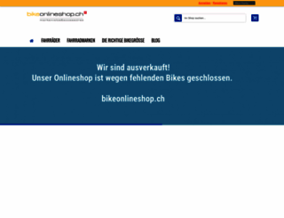bikeonlineshop.ch screenshot