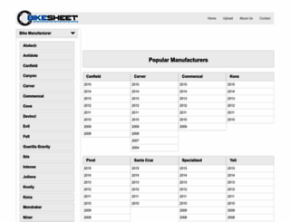bikesheet.com screenshot