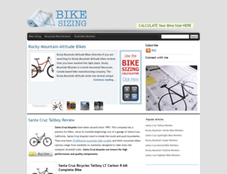 bikesizing.net screenshot