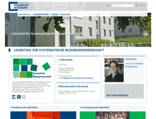 bildungswissenschaft.uni-wuerzburg.de screenshot