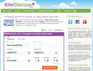 billetdavions.com screenshot
