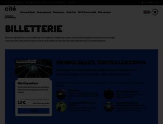 billets.cite-sciences.fr screenshot
