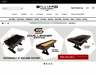 billiardfactory.com screenshot