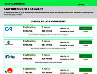 billig-fagforening.dk screenshot