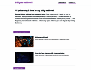 billigstewebhotell.com screenshot