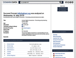 billofrightsni.org.domainsdata.org screenshot