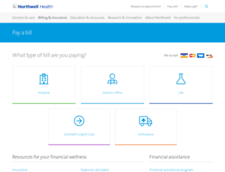 billpay.northwell.edu screenshot