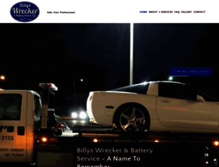 billyswreckerandbatteryservice.com screenshot