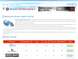binaryoptionadvice.com screenshot