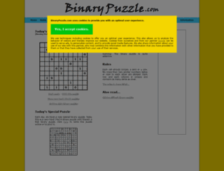 binarypuzzle.com screenshot