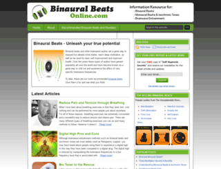 binauralbeatsonline.com screenshot