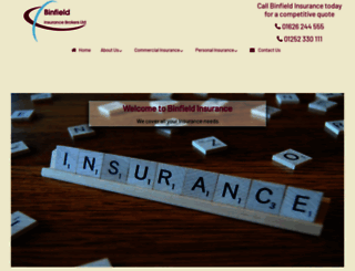 binfieldinsurance.co.uk screenshot