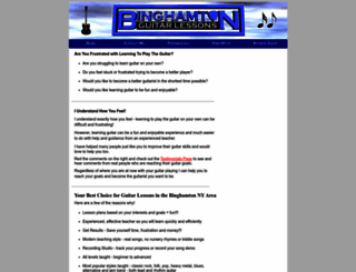 binghamtonguitarlessons.com screenshot