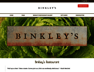 binkleysrestaurant.com screenshot