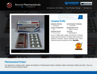 biocorepharmaceuticals.in screenshot