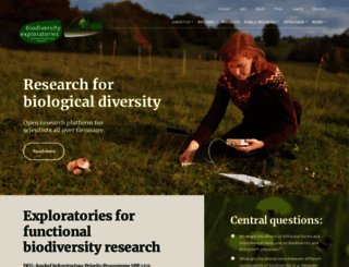 biodiversity-exploratories.de screenshot