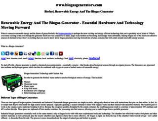 biogasgeneratorv.com screenshot