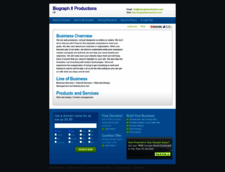 biographiiproductions.com screenshot
