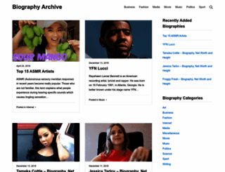 biographyarchive.com screenshot