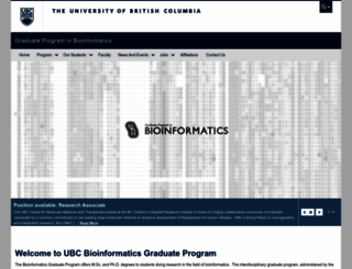 bioinformatics.ubc.ca screenshot
