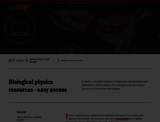biologicalphysics.iop.org screenshot