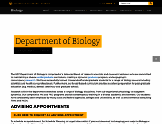 biology.ucf.edu screenshot