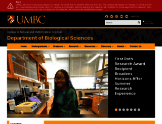 biology.umbc.edu screenshot