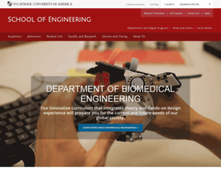 biomedical.cua.edu screenshot