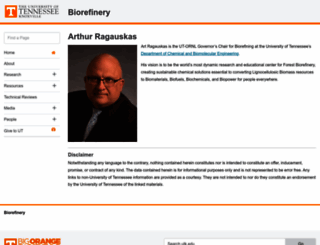 biorefinery.utk.edu screenshot