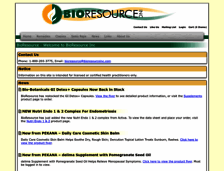 bioresourceinc.com screenshot